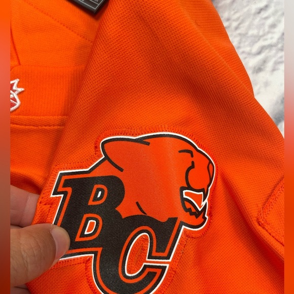 CFL BC Lions 🦁 Reebok Authentic Orange Football Jersey Sz L Brand New - Picture 5 of 9